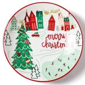 New in Box! Coton Colors Pasta Bowl Merry Christmas in the Village